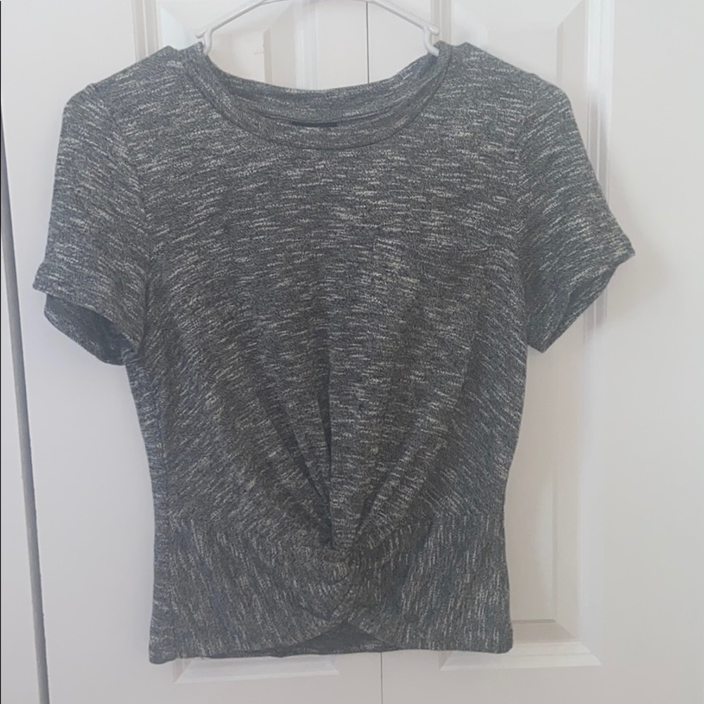 Gray Crop Top